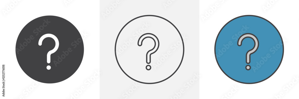 Naklejka premium Interrogation icons pack for website designs