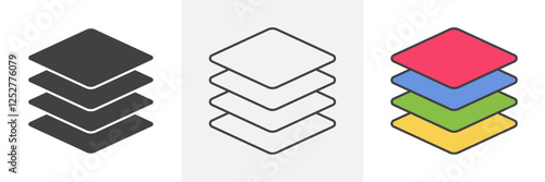 Layers icons pack for website designs