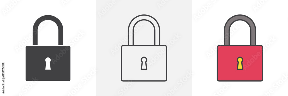 Lock icons pack for website designs Lock icons pack for website designs
