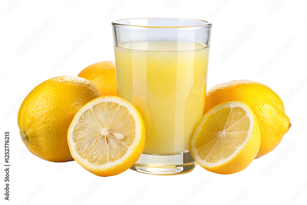 glass fresh yellow lemon juice image isolated on transparent background glass fresh yellow lemon juice image isolated on transparent background