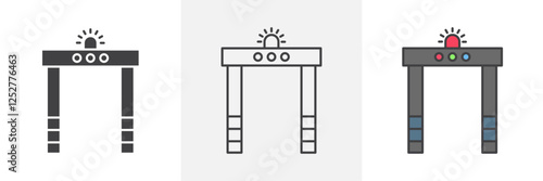 Metal detector icons pack for website designs