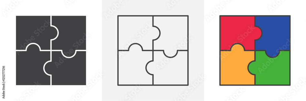 Puzzle icons pack for website designs Puzzle icons pack for website designs