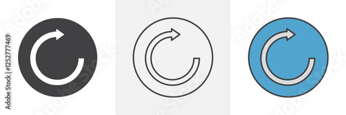Rotate right icons pack for website designs