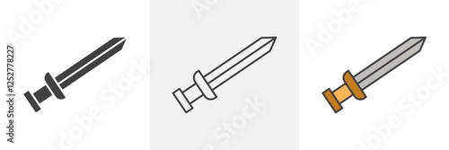 Sword icons pack for website designs