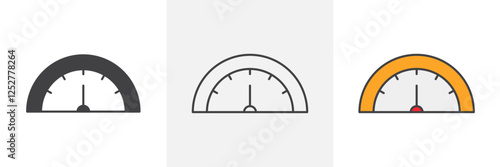 Tachometer icons pack for website designs