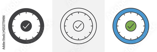 Time check icons pack for website designs