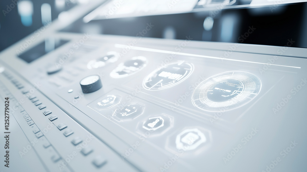 Smart Factory Control Panel Close-Up Smart Factory Control Panel Close-Up
