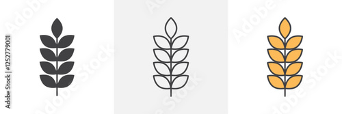 Wheat icons pack for website designs