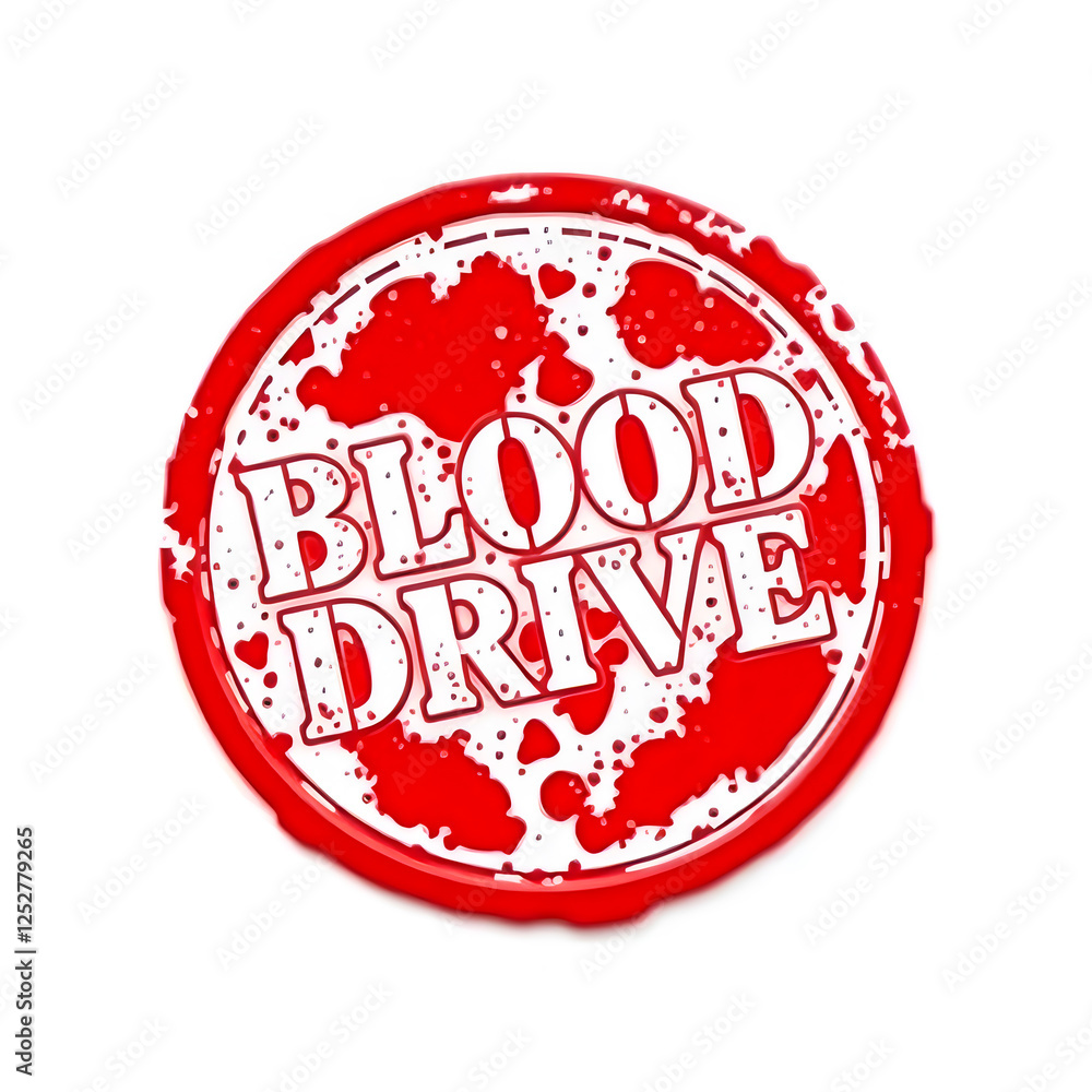 Blood Drive text stamp red rubber stamp on white background. Generative AI Blood Drive text stamp red rubber stamp on white background. Generative AI