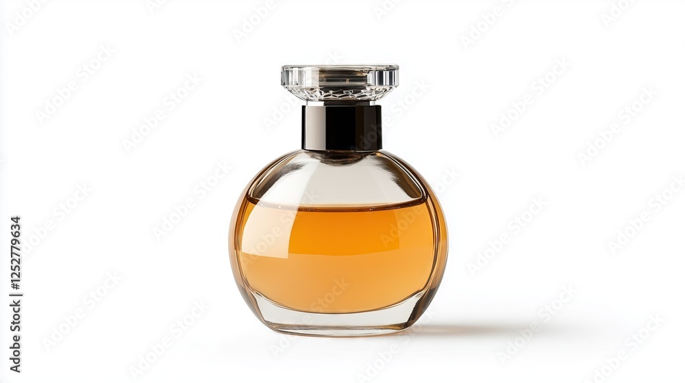 bottle of perfume in a mock-up bottle, on white background bottle of perfume in a mock-up bottle, on white background