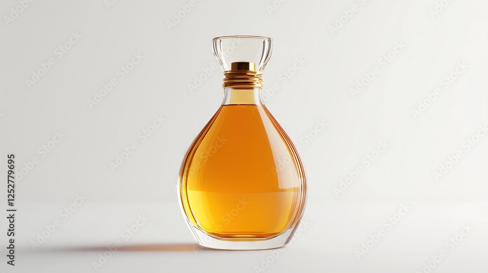 bottle of perfume in a mock-up bottle, on white background bottle of perfume in a mock-up bottle, on white background