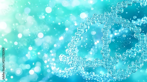 Aqua DNA Strand, Bokeh Background - Abstract backgrounds