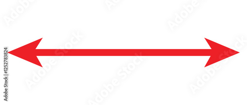 double side long and thin arrow icon set. flat style left and right long arrow icon. vector illustration.