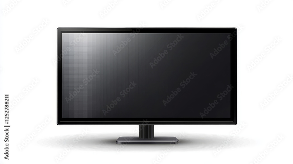 LCD display for outdoor advertising isolated on transparent background. Vector realistic illustration of blank LED screen in glossy black frame, information banner mockup, business promo equipment LCD display for outdoor advertising isolated on transparent background. Vector realistic illustration of blank LED screen in glossy black frame, information banner mockup, business promo equipment