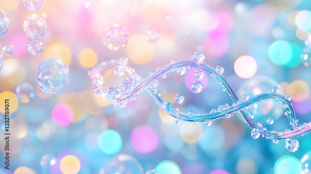 Pastel Bubbles & DNA Helix Abstract - Abstract backgrounds Pastel Bubbles & DNA Helix Abstract - Abstract backgrounds