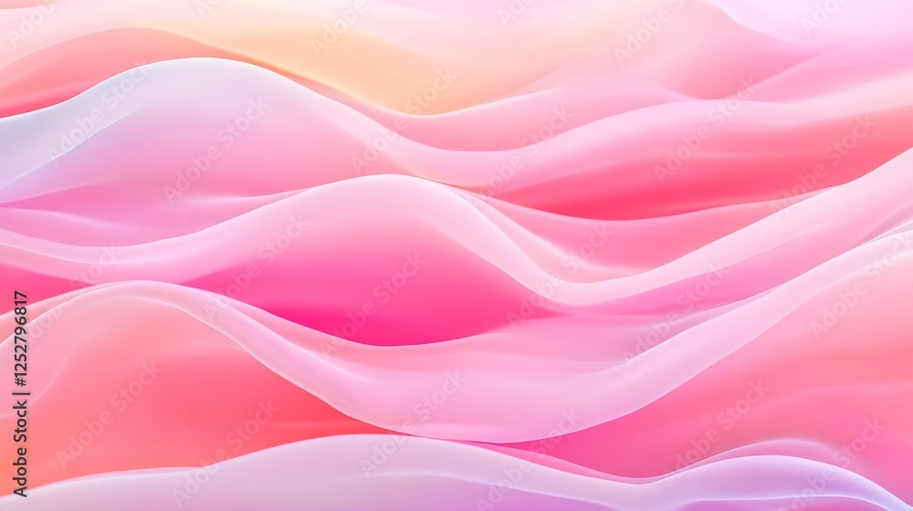 Obraz premium Pastel Pink Wave Abstract Background - Pastel Color Palettes