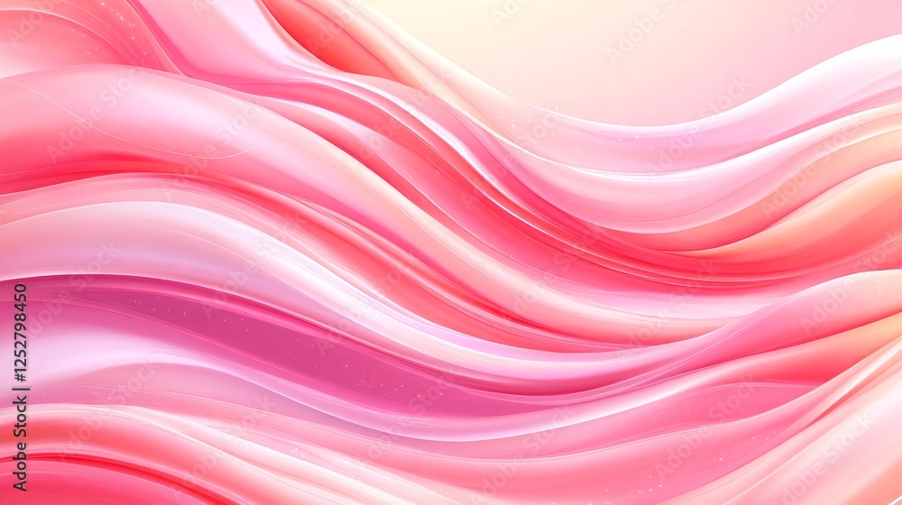 Pink Abstract Waves, Fluid Background - Abstract art Pink Abstract Waves, Fluid Background - Abstract art