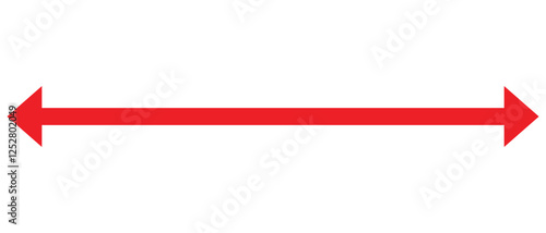 double side long and thin arrow icon set. flat style left and right long arrow icon. vector illustration.