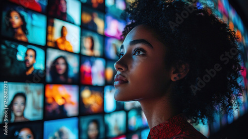 Woman and Screen Wall