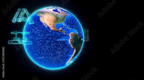 Wallpaper Mural Global Digital Interface Torontodigital.ca