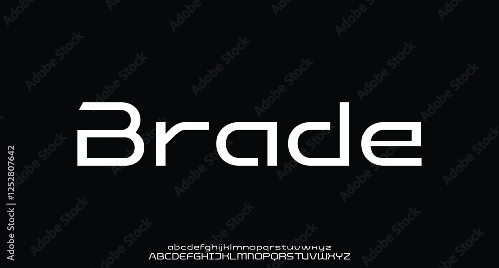 Brade, Modern minimal abstract alphabet fonts. Typography technology, electronic, movie, digital, music, future, logo creative font. Brade, Modern minimal abstract alphabet fonts. Typography technology, electronic, movie, digital, music, future, logo creative font.