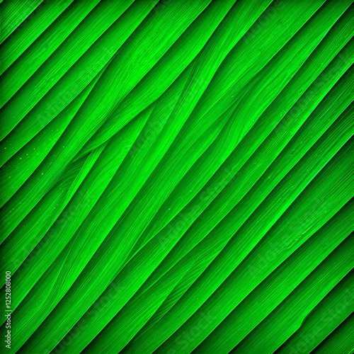 The image depicts a series of diagonal, wavy lines in a vibrant green color. The lines create a texture that resembles the