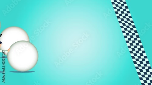 Animation human competing versus artificial intelligence for jobs. Employees will replaced by robots for efficiency and automation in the future.