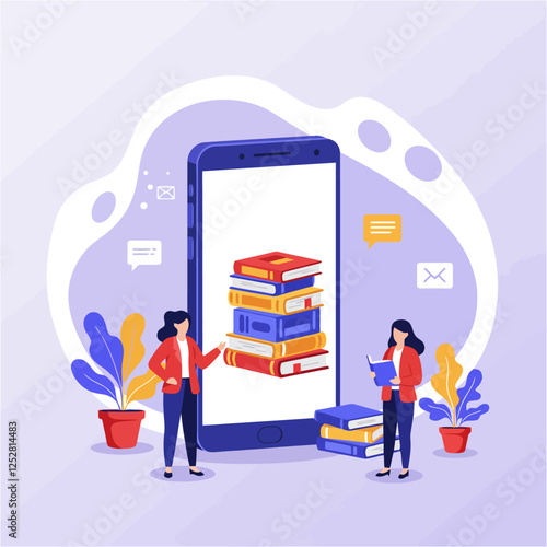 Mobile E-learning App with Online Books and Readers