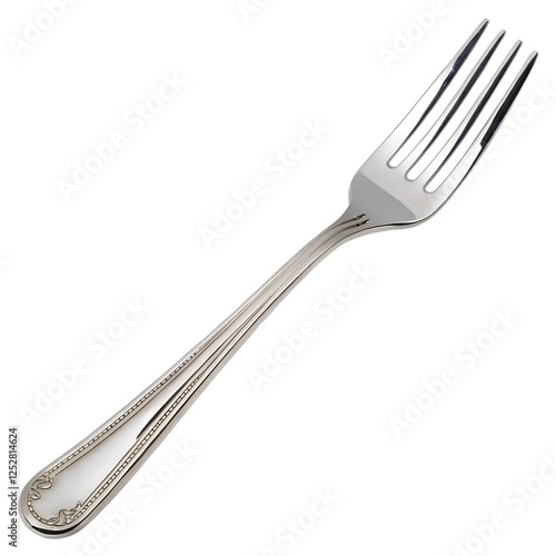 fork on white background, Empty Steel Fork isolated on white background