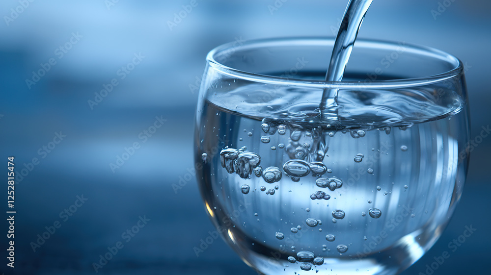 Bubbles Rising in a Glass of Water