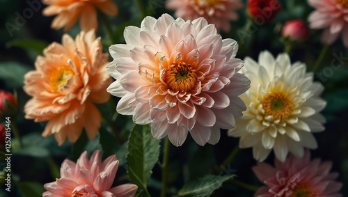 orange dahlia flower