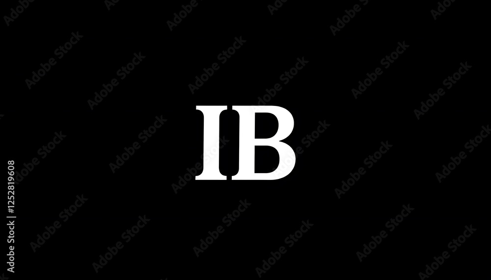 IB Text On A Black Background IB Text On A Black Background