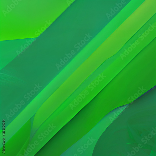 The image features a gradient of green shades with overlapping diagonal lines, creating a modern and abstract design.
