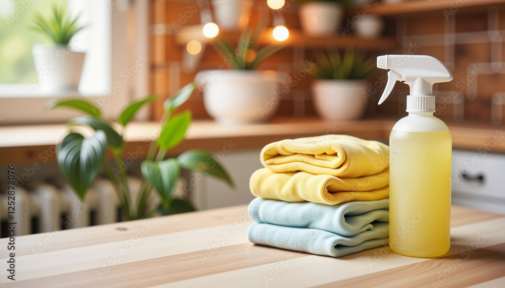 3D illustration in photorealism style Spring Cleaning Event 3D illustration in photorealism style Spring Cleaning Event