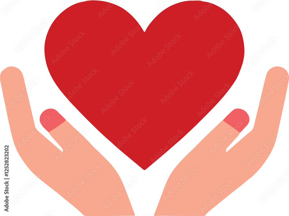 Heart Love In Hands Vector Heart Love In Hands Vector