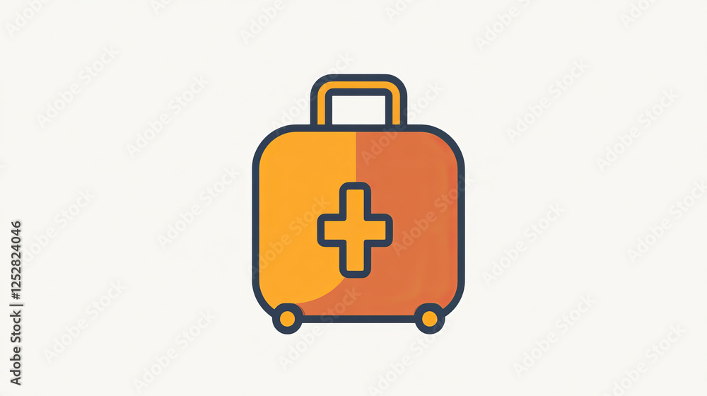 Isolated object of suitcase and baggage sign. Collection of suitcase and journey vector icon for stock. Isolated object of suitcase and baggage sign. Collection of suitcase and journey vector icon for stock.