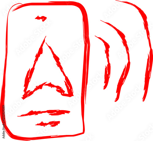 navigator icon in doodle style