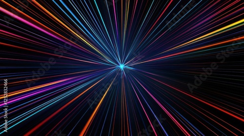 Colorful Abstract Radial Explosion Design