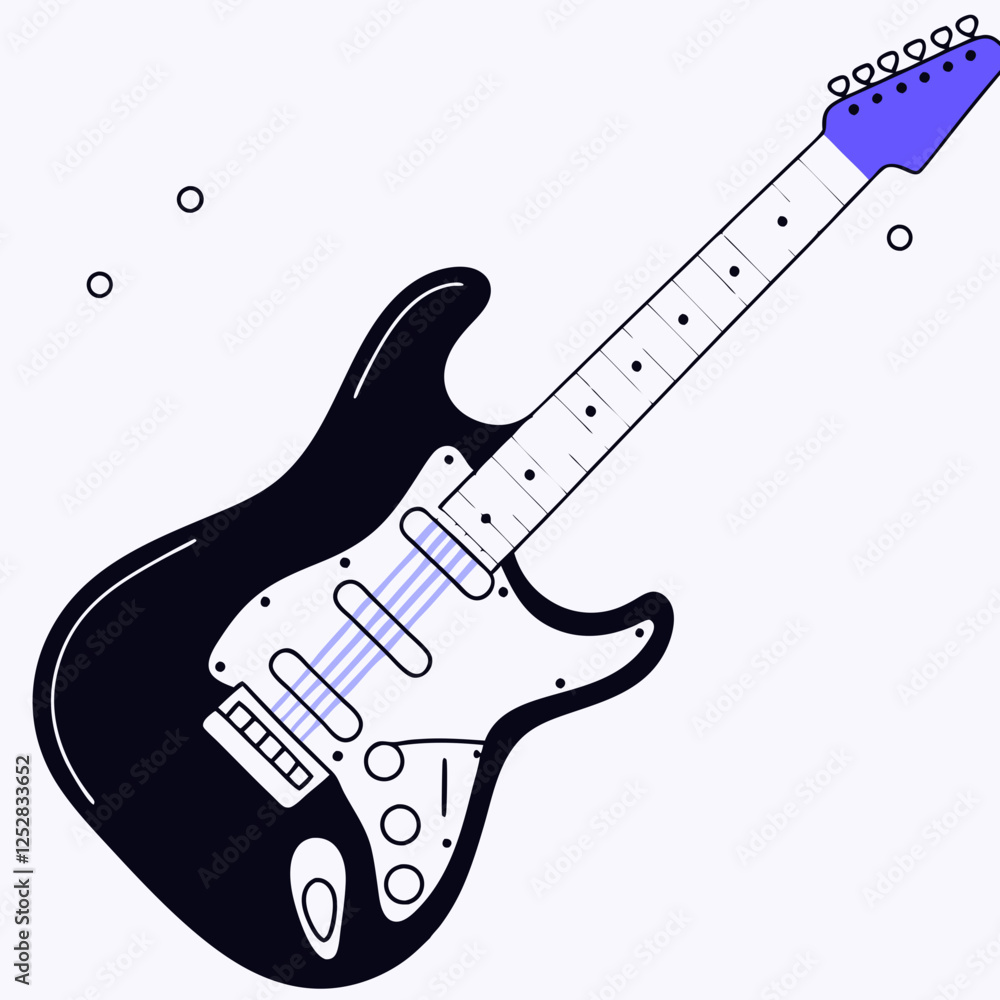 Obraz premium electric guitar vector illustration