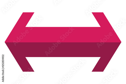 double wave long curved arrow icon. double arrow icon on white background.