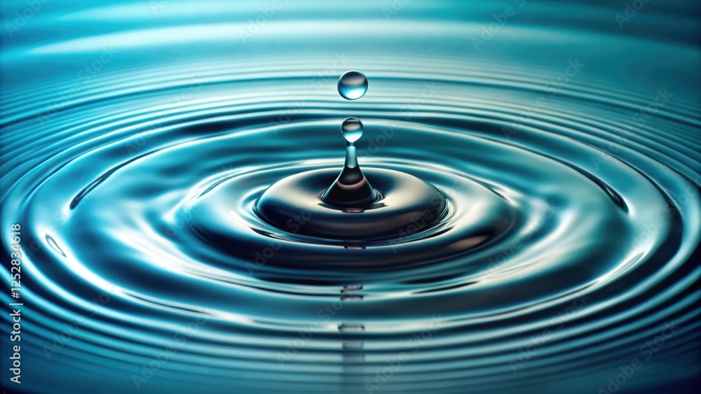 Water drop falling into a calm pool creating beautiful ripples and rings , water, drop, ripples, rings, surface Water drop falling into a calm pool creating beautiful ripples and rings , water, drop, ripples, rings, surface