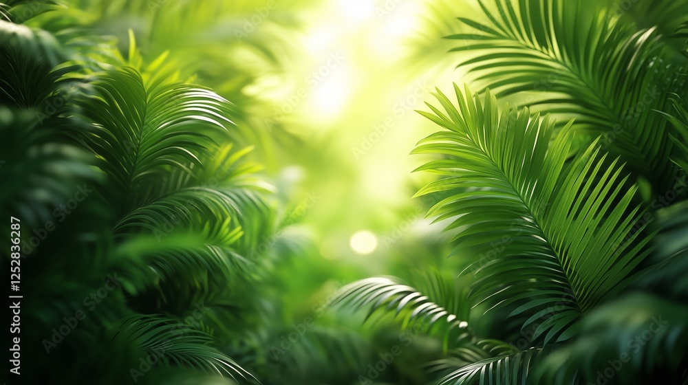 Fototapeta premium The vibrant green light of life