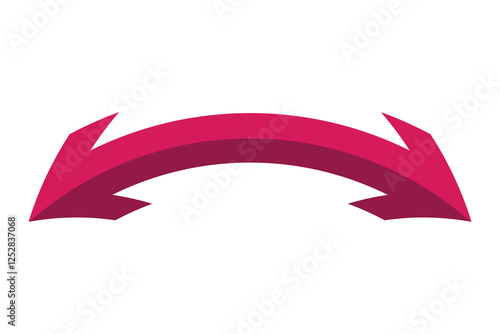 double wave long curved arrow icon. double arrow icon on white background.