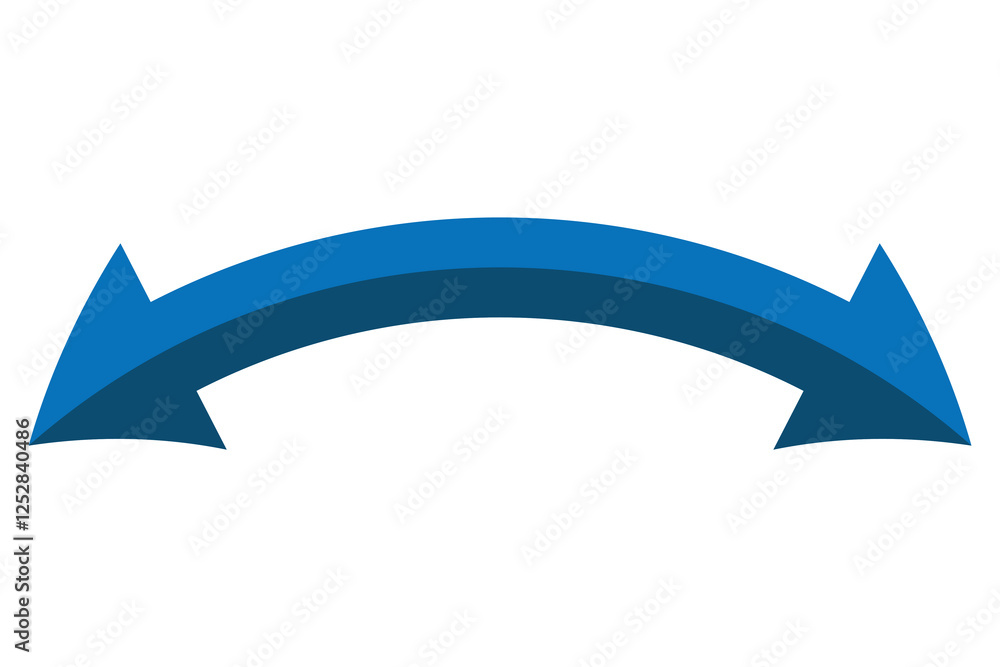 double wave long curved arrow icon. double arrow icon on white background. double wave long curved arrow icon. double arrow icon on white background.