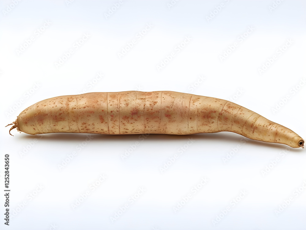 cinnamon-vine or chinese yam isolated on white.