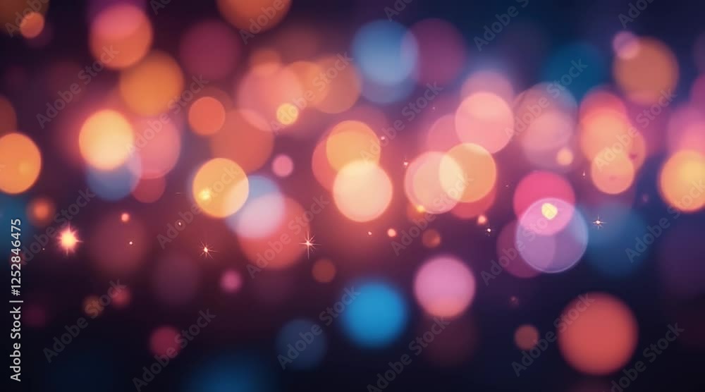Festive bokeh lights, night, celebration background, holiday card design Festive bokeh lights, night, celebration background, holiday card design