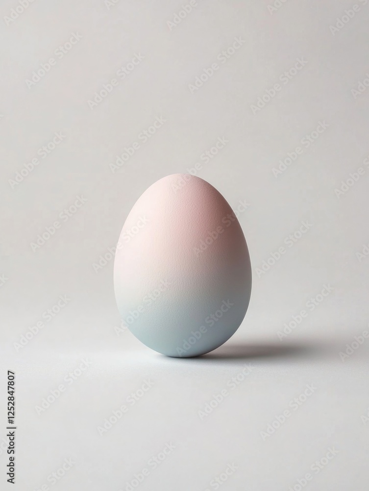 Pastel colored egg on neutral background Pastel colored egg on neutral background