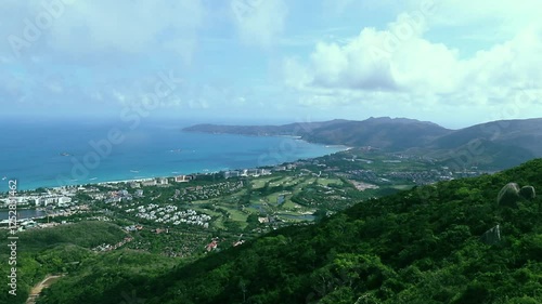 Panoramic view of Yalong Bay, Sanya City, Hainan Province, China