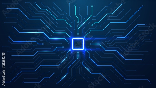 Circuit board. Technology background. Central Computer Processors CPU concept. Motherboard digital chip.