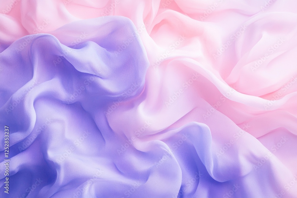 Fototapeta premium Soft pink and purple fabric with a wavy, textured pattern. This image is ideal for fashion backgrounds, textile designs or abstract art themes.